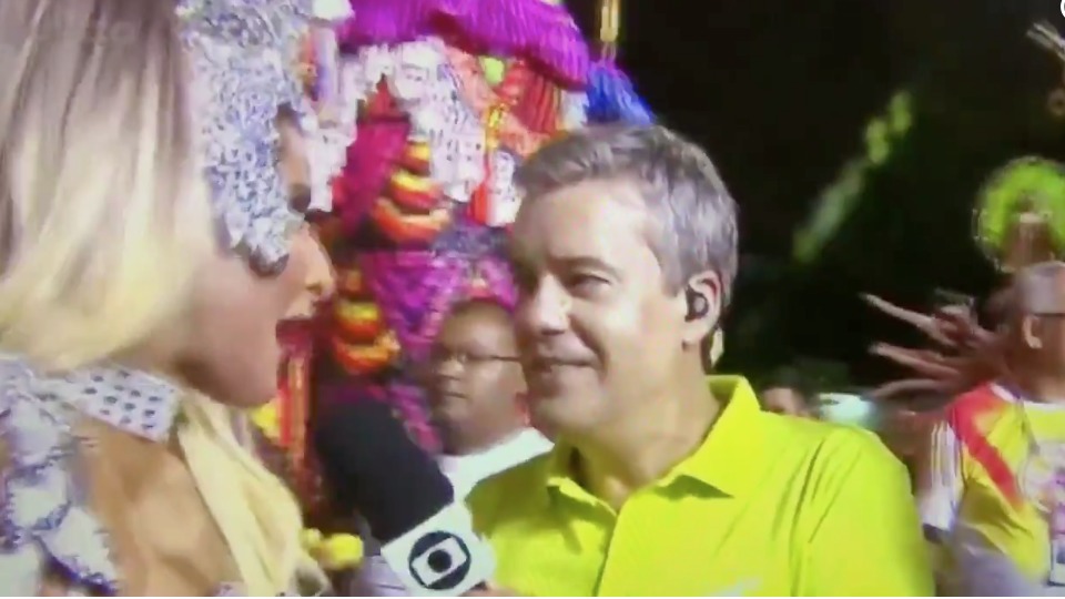 Roberto Kovalick na cobertura do Carnaval Globeleza