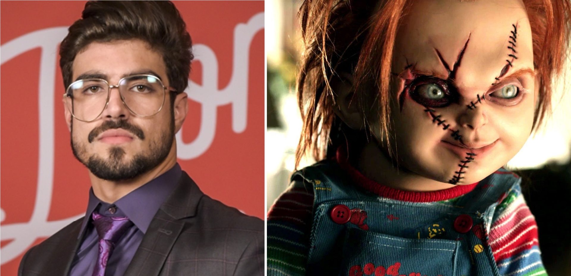 Caio Castro revelou medo do boneco Chucky (Divulgação / Globo / Universal Pictures)