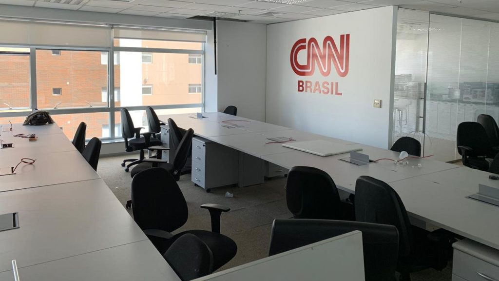Escritório de transição da CNN Brasil em São Paulo