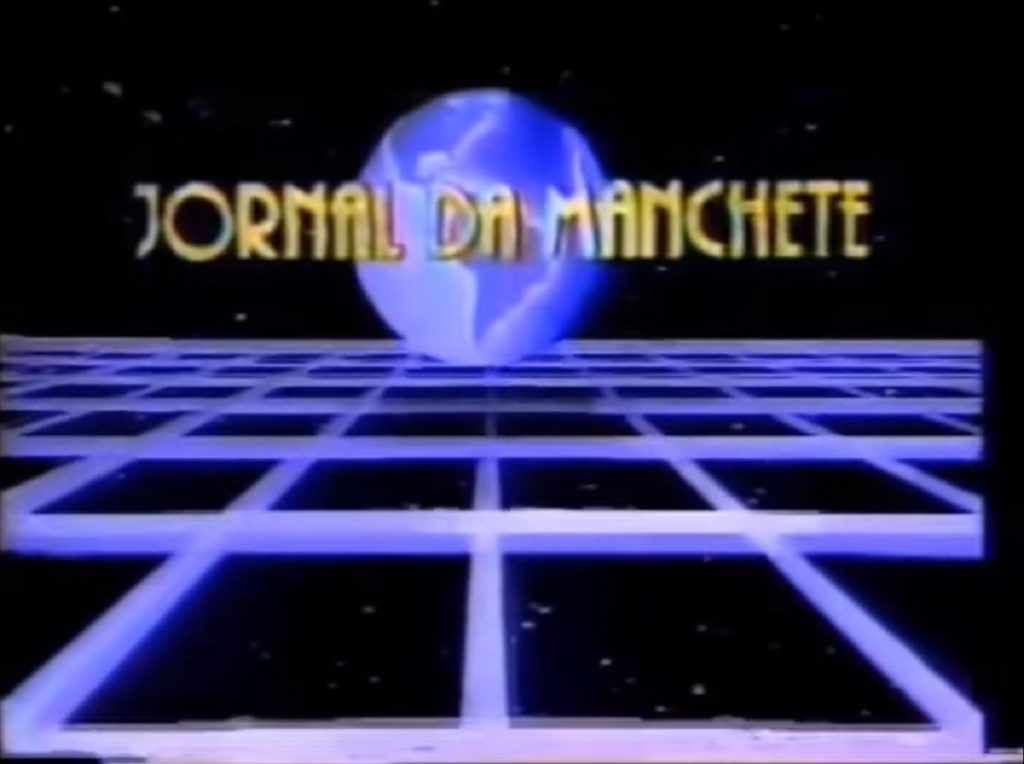 Primeiro logotipo do Jornal da Manchete, que permaneceu no ar até o fim das operações da Rede Manchete (Reprodução/YouTube)