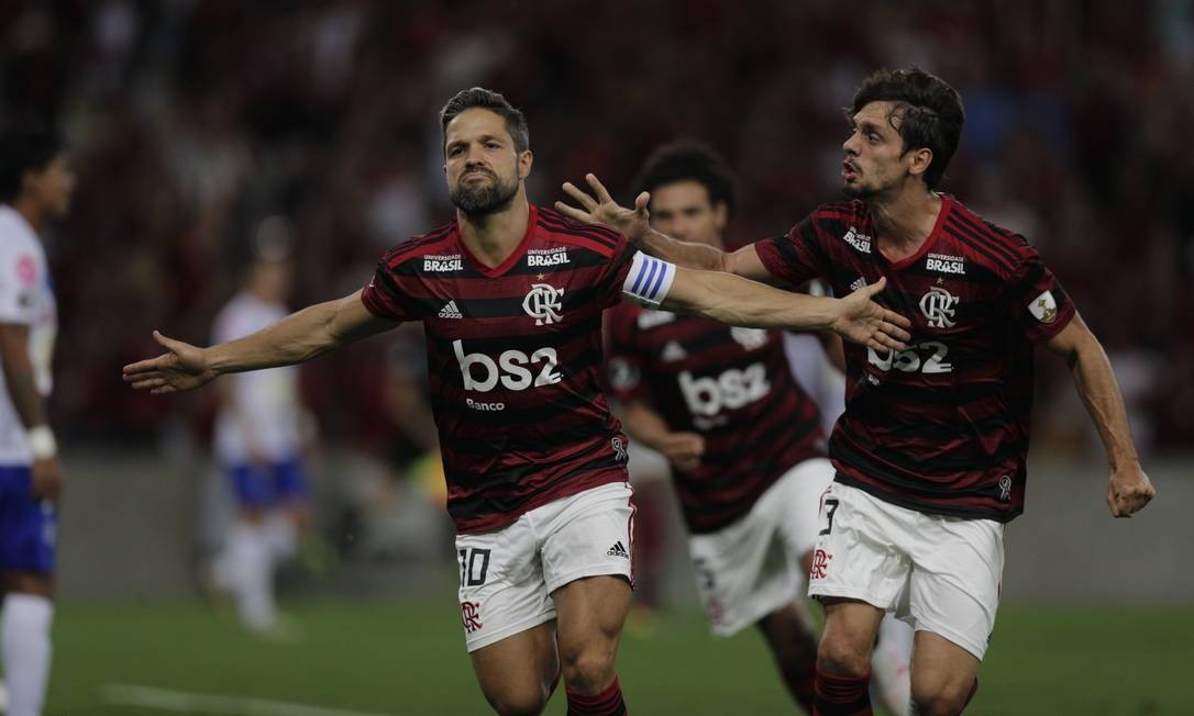 Diego em jogo do Flamengo contra o San José na Libertadores: jogo bateu recorde no Facebook (Divulgação/Flamengo)