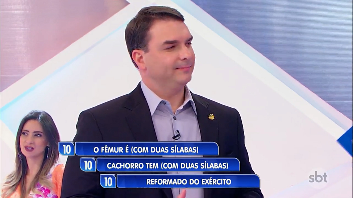 Flávio Bolsonaro no Programa Silvio Santos
