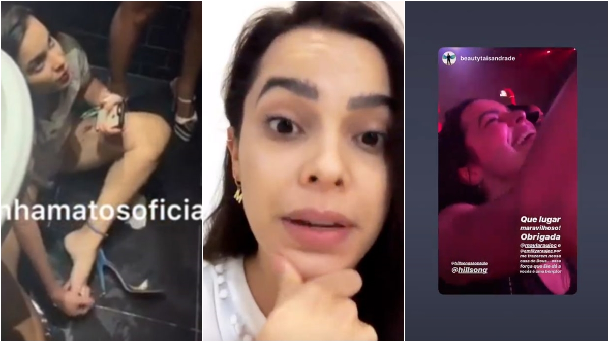 Mayla Araújo apareceu no chão de uma balada de São Paulo após apanhar de uma utra jovem (Reprodução: Instagram)