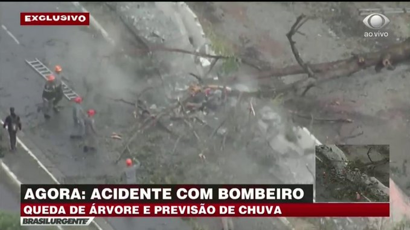 Brasil Urgente mostrou acidente ao vivo (Reprodução / Band)