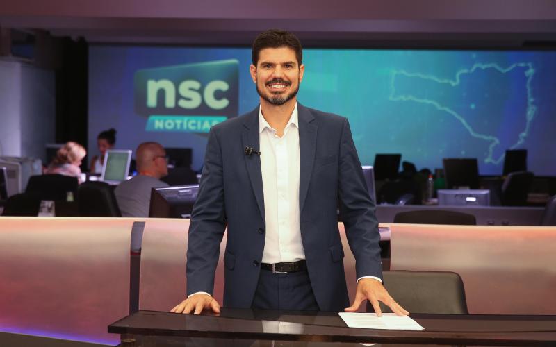 Fabian Londero: furou a Globo ao anunciar sua data no JN (Reprodução/NSCTV)