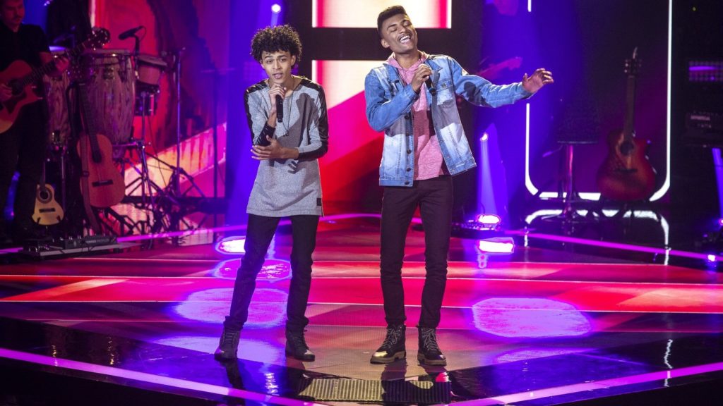 Ramon e Rafael no palco do programa