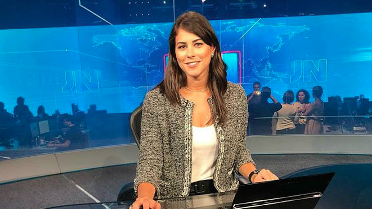 Jéssica Senra no Jornal Nacional: apresentadora era da Record até início do ano passado e vencia Globo na Bahia (Reprodução/Instagram)