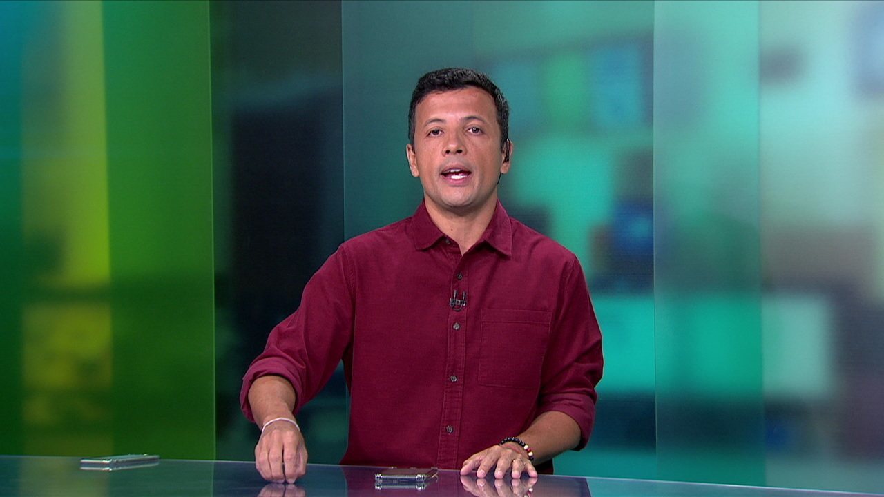 André Hernan na Central do Mercado: programa de negociações voltará ao SporTV em dezembro (Reprodução/SporTV)