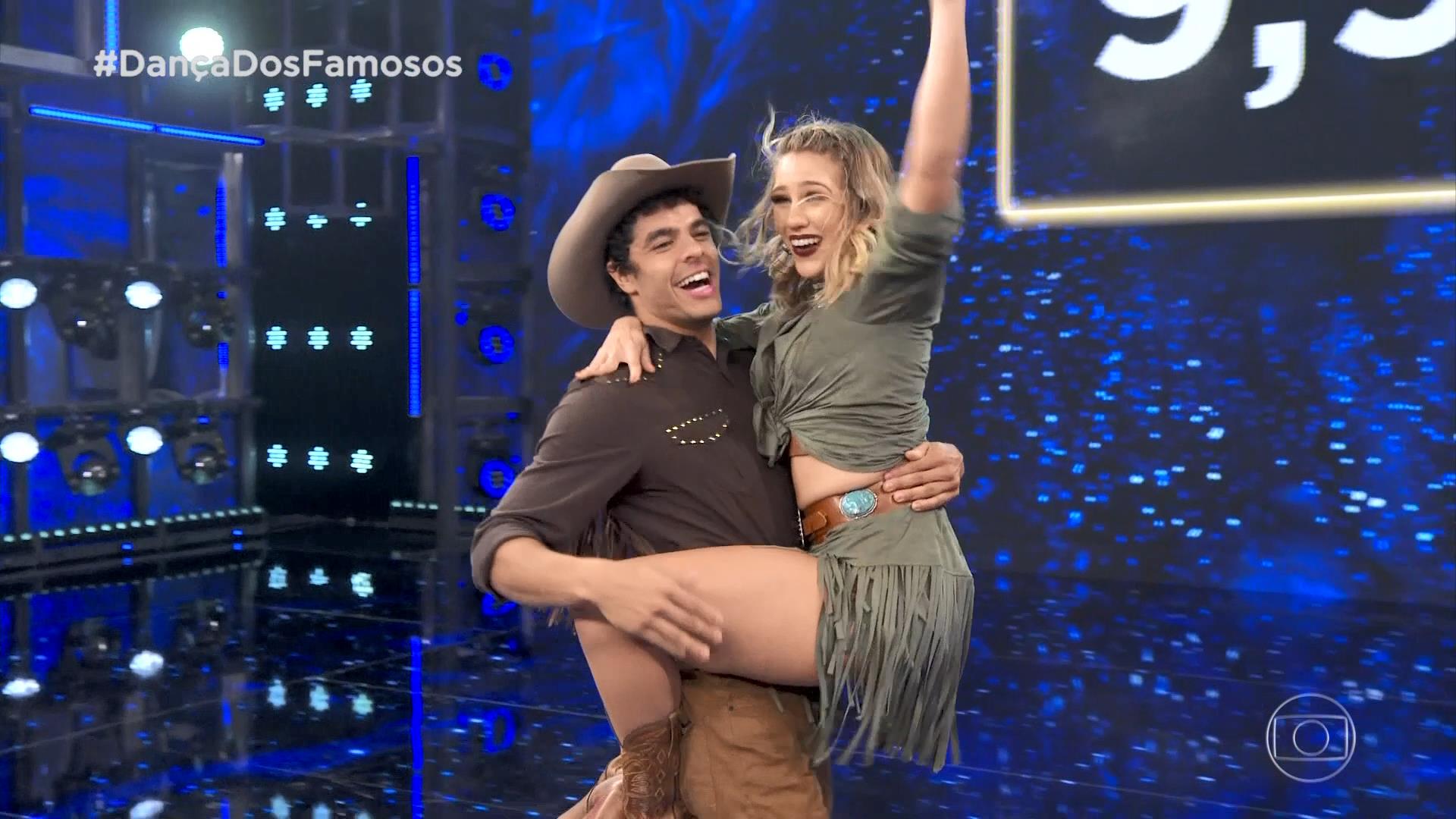 Matheus Abreu comemora boa pontuação na Dança dos Famosos (Reprodução/Globo)