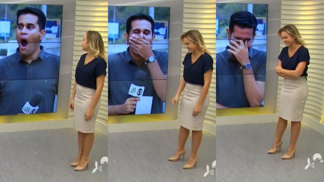 Jornalista da Globo boceja ao vivo e apresentadora cai na risada; assista