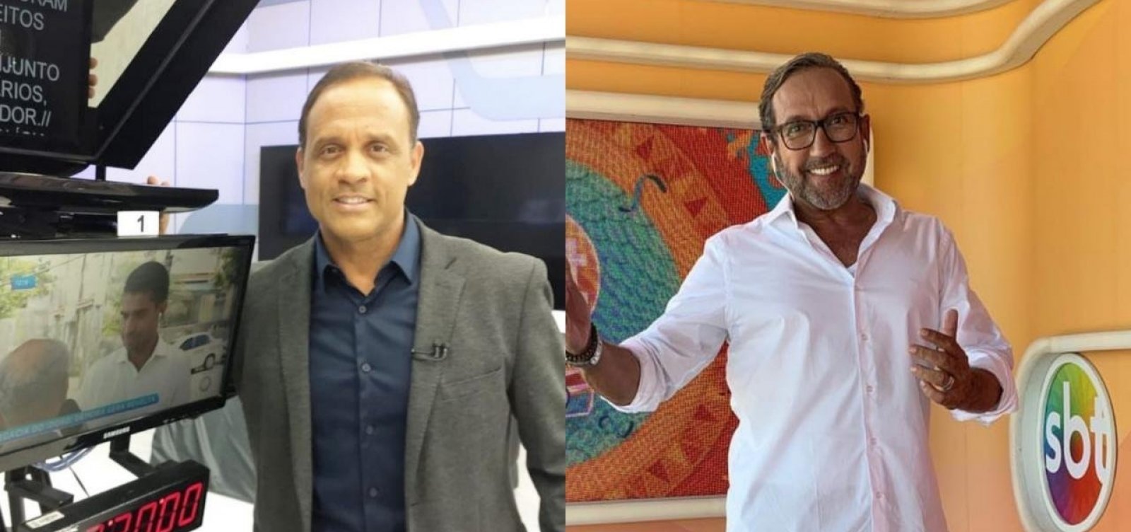 José Eduardo e Casemiro Neto: após anos de briga, a paz reina entre apresentadores da Record TV e SBT na Bahia (Divulgação)