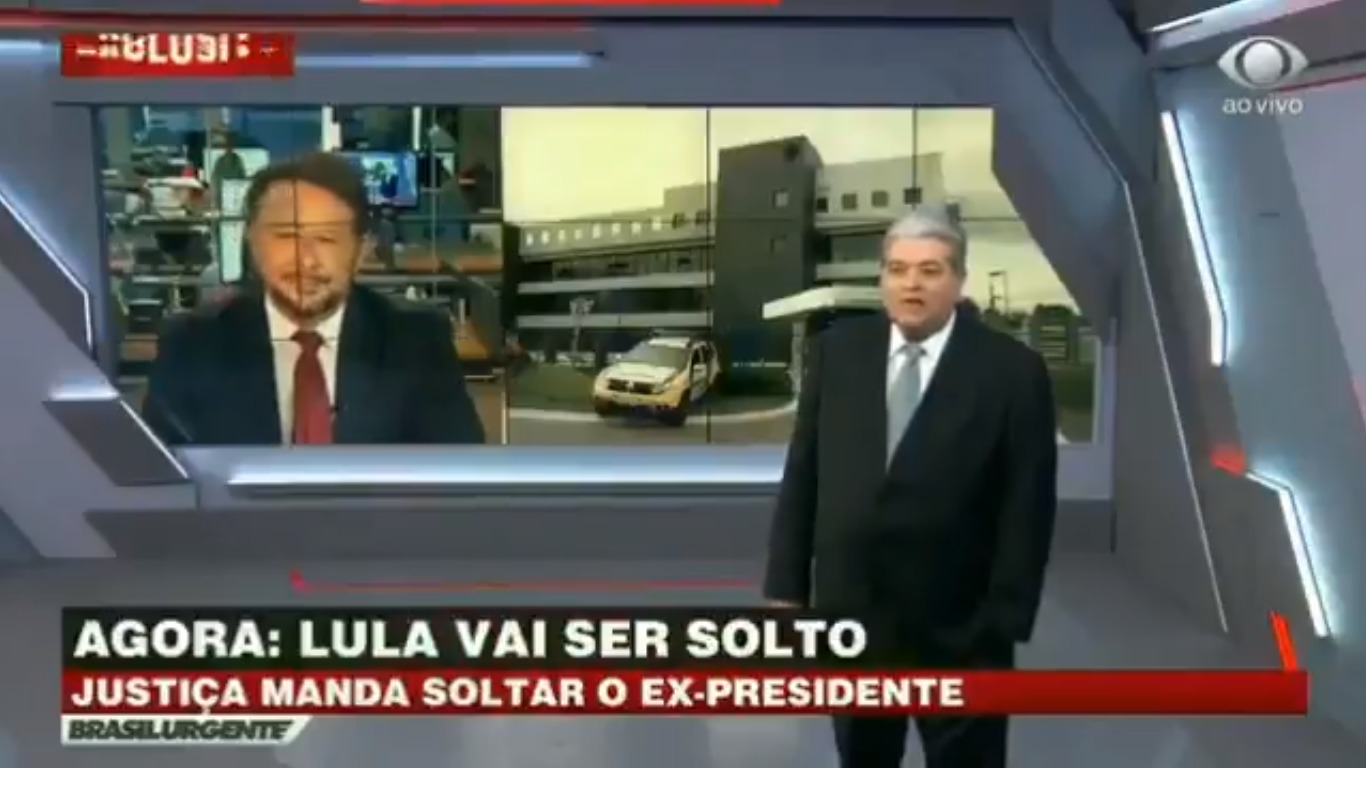 Datena falou sobre prisão e liberdade de Lula no Brasil Urgente (Reprodução / Band)