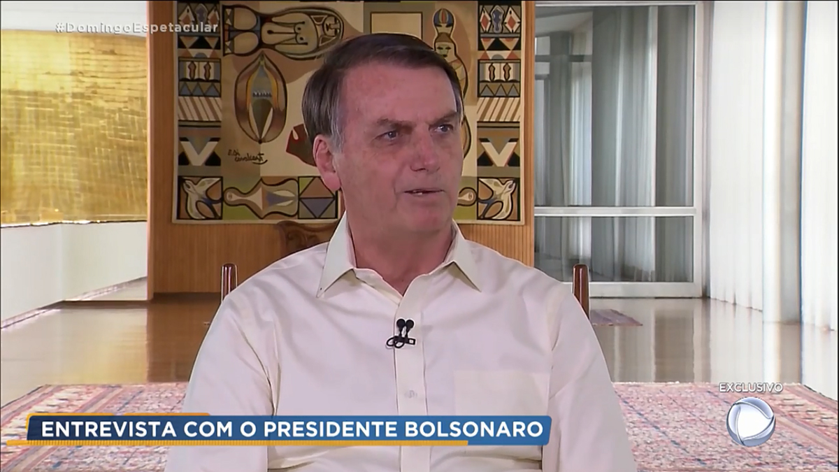 Jair Bolsonaro no Domingo Espetacular