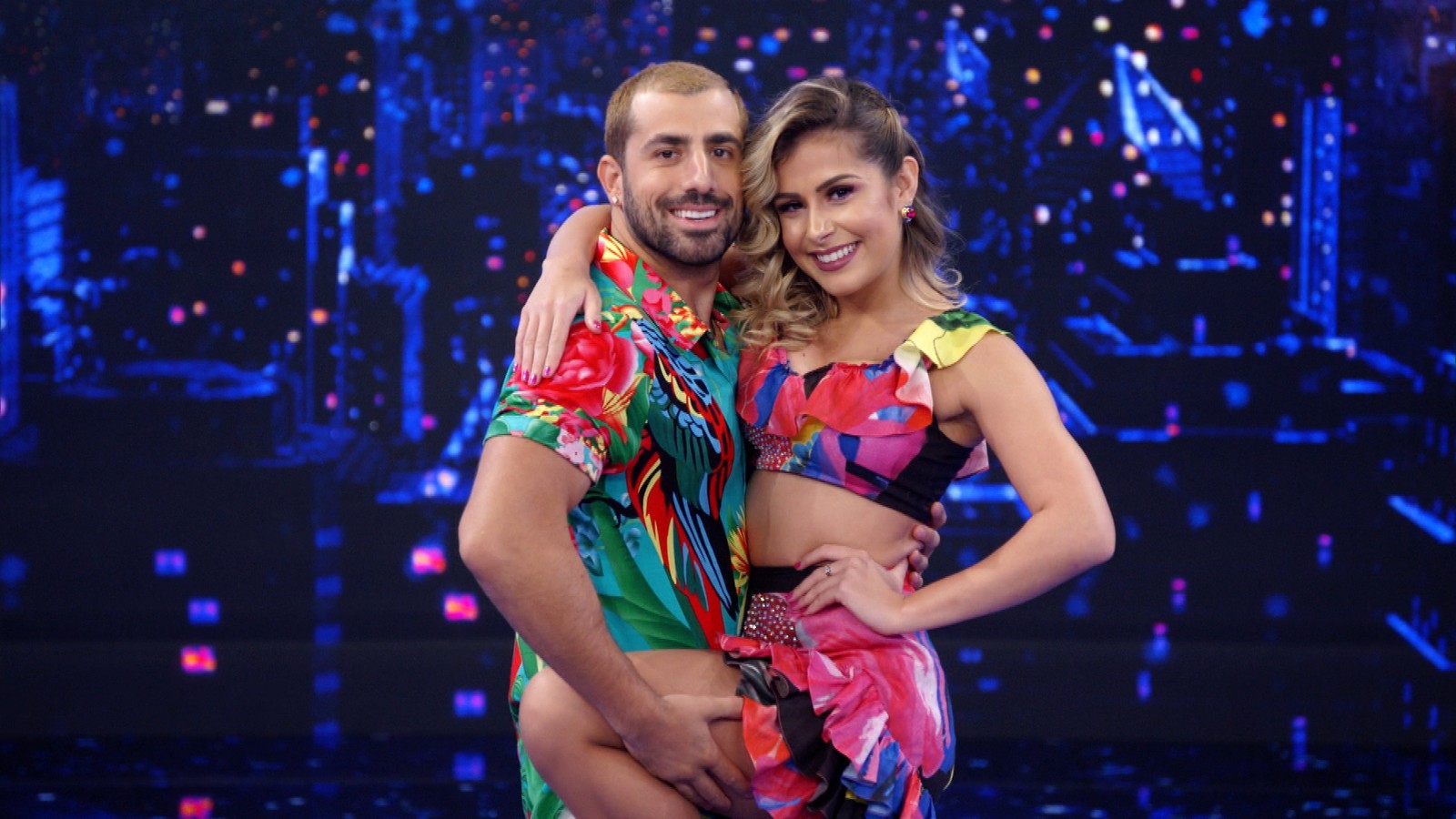 Kaysar Dadour e Mayara Araújo são parceiros na Dança dos Famosos (Divulgação / Globo)