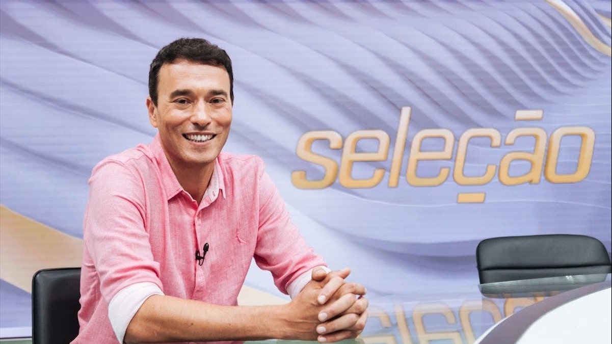 André Rizek no Seleção SporTV: jornalista do Grupo Globo está rejeitando propostas de publicidade e ações comerciais da emissora (Divulgação/SporTV)