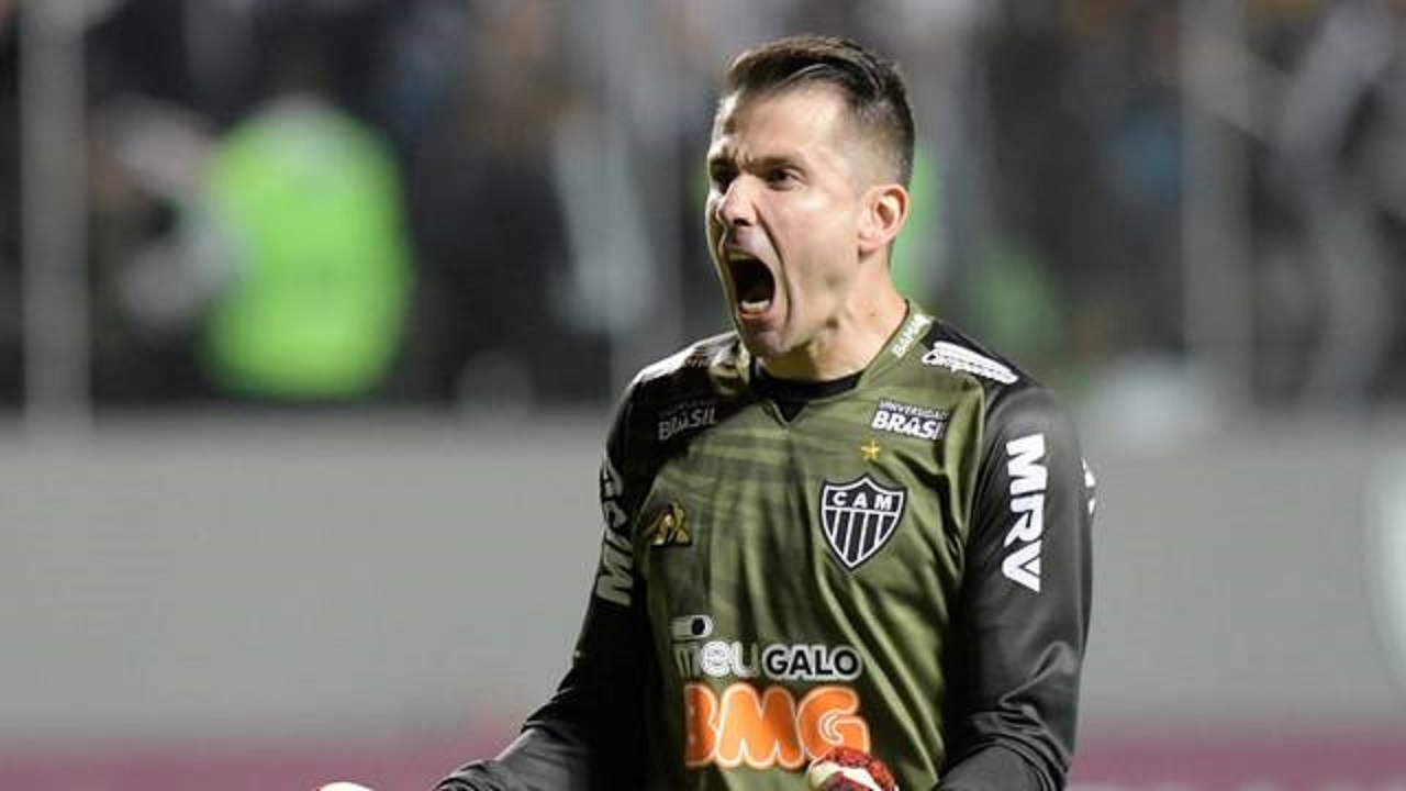 Victor Bagy, goleiro do Atlético Mineiro, durante jogo contra o Unión La Calera