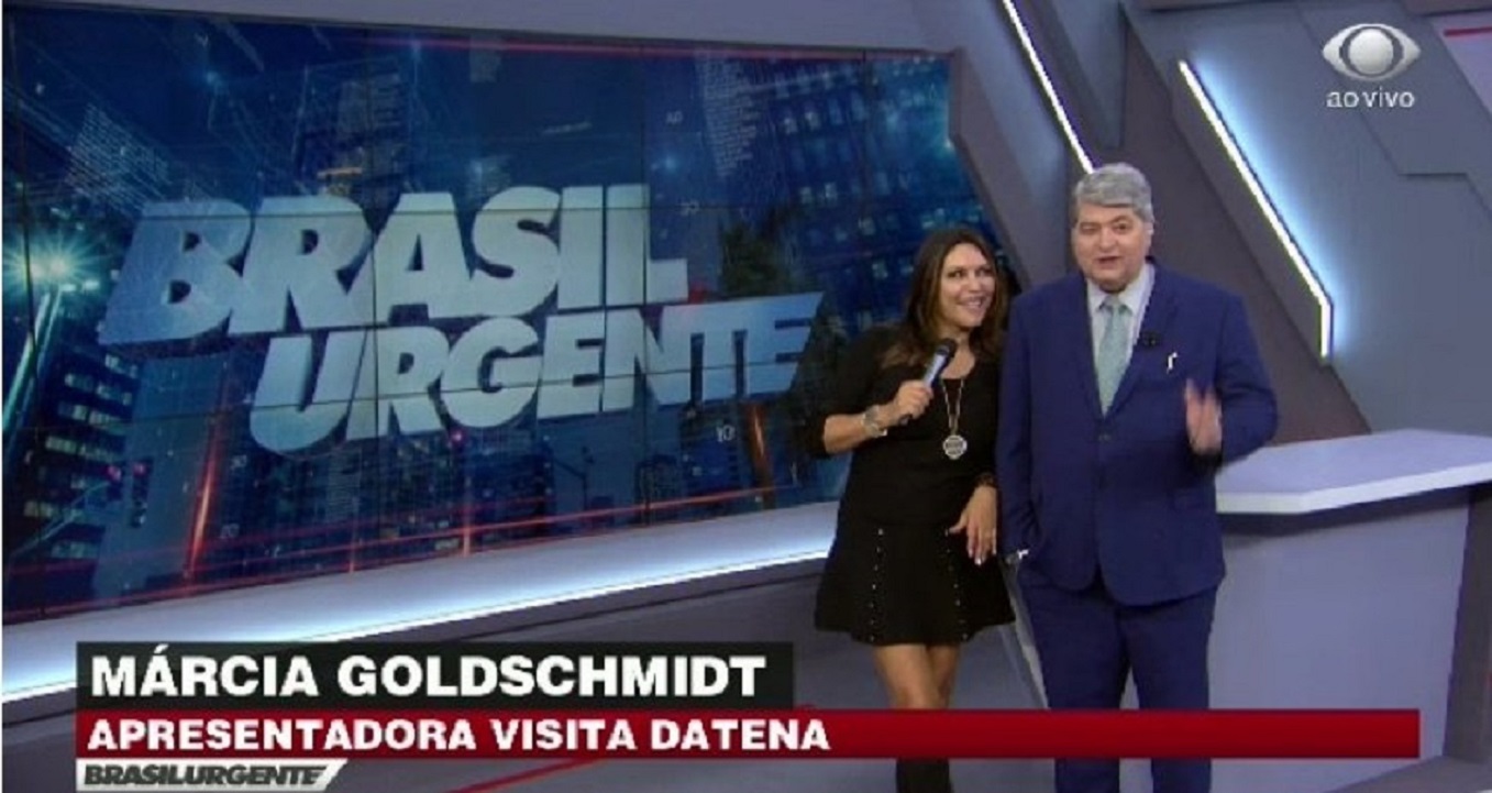 Márcia Goldchmidt visita o Brasil Urgente de José Luiz Datena na Band