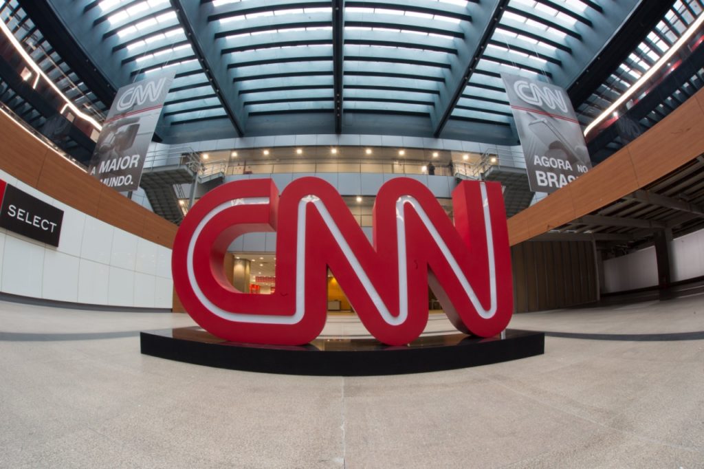 Saguão da sede da CNN Brasil, em São Paulo