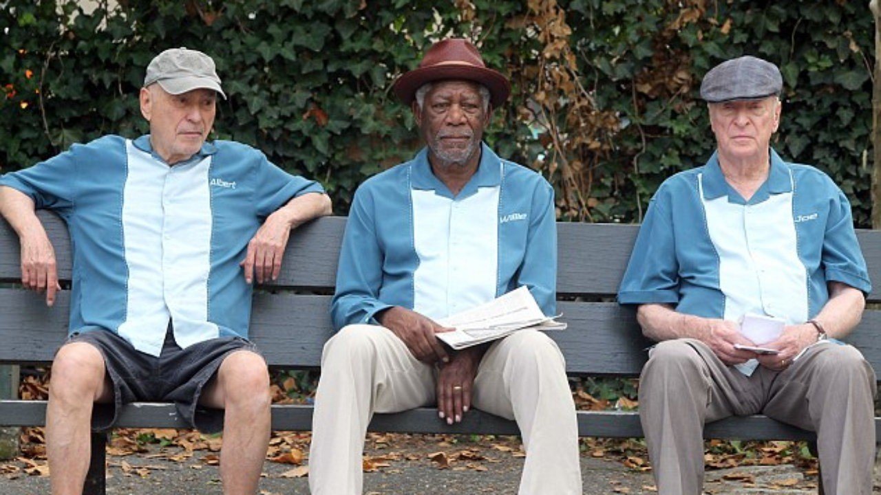 Michael Cane, Morgan Freeman e Alan Arkin no filme Despedida em Grande Estilo (Reprodução)