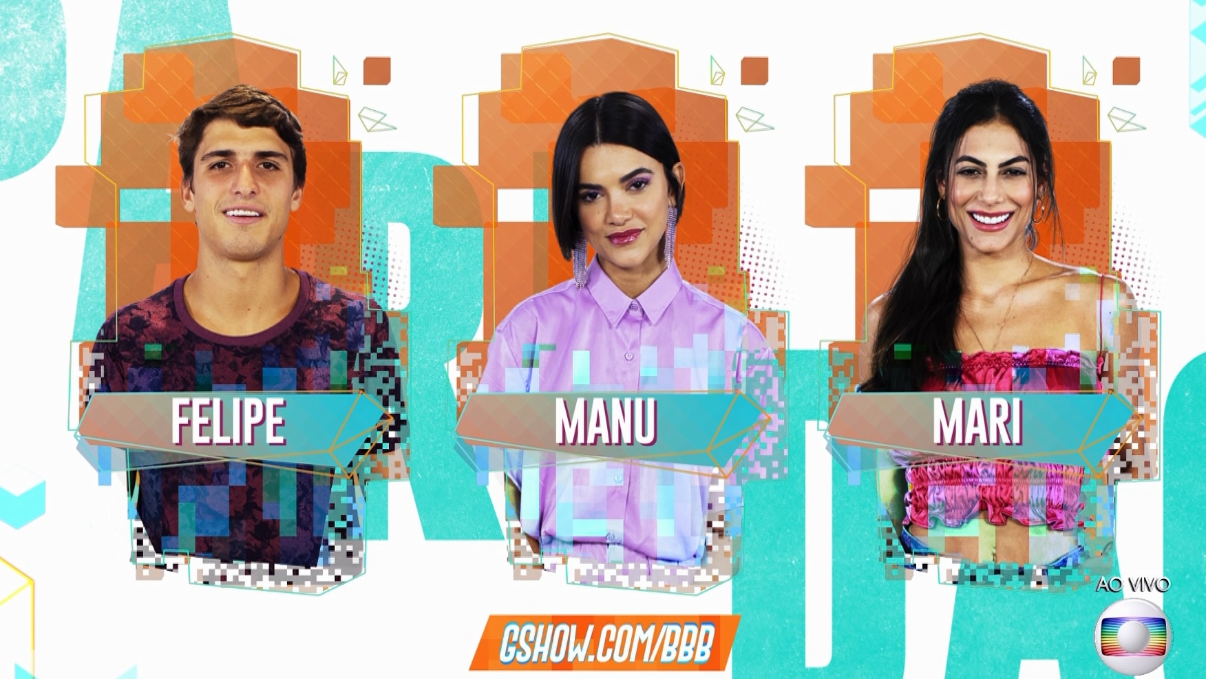 Manu, Felipe e Mari BBB20 (Reprodução/TVGlobo)