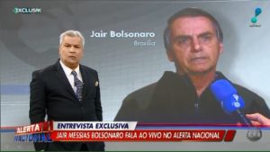 Presidente Jair Bolsonaro em entrevista no Alerta Nacional da RedeTV! (Reprodução: RedeTV!)