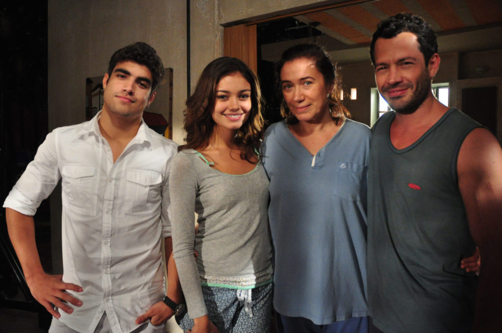 Antenor ( Caio Castro ), Amália ( Sophie Charlotte ), Griselda ( Lília Cabral ) e Quinzé ( Malvino Salvador )