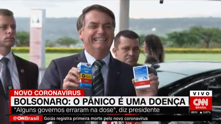 Bolsonaro em coletiva na CNN