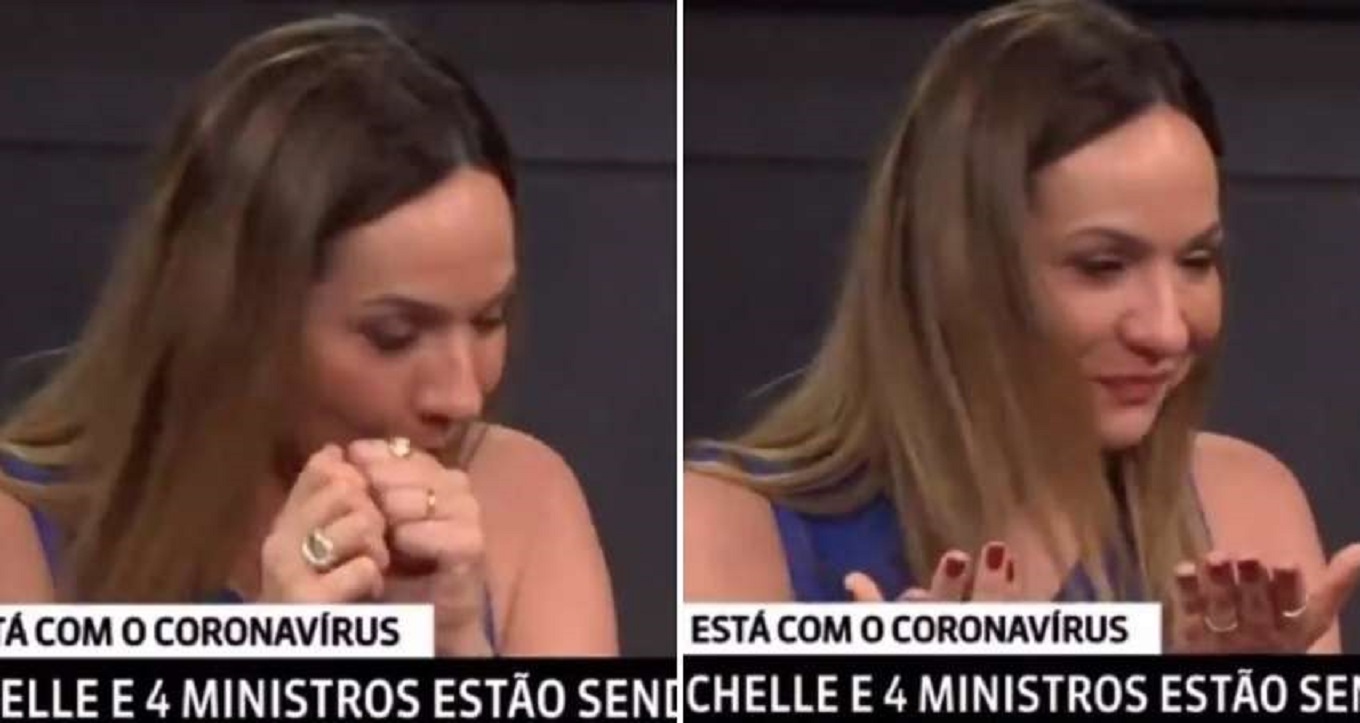 Maria Beltrão tem crise de tosse no Estúdio I na GloboNews