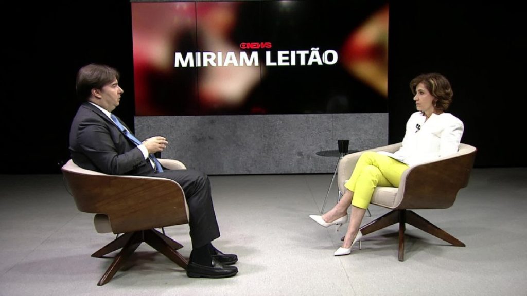 Rodrigo Maia (DEM-RJ) em entrevista com Miriam Leitão na GloboNews
