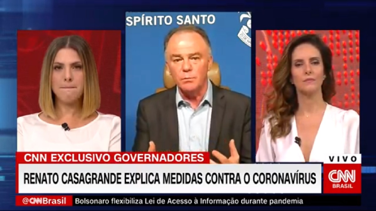 Governador do Espírito Santo, Renato Casagrande, erra nome Monalisa Perrone na CNN Brasil