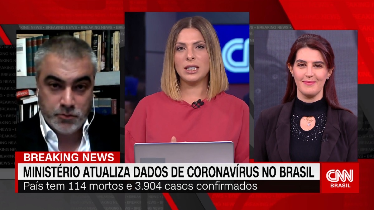 Thiago Anastácio, Daniela Lima e Gisele Soares em debate na CNN Brasil