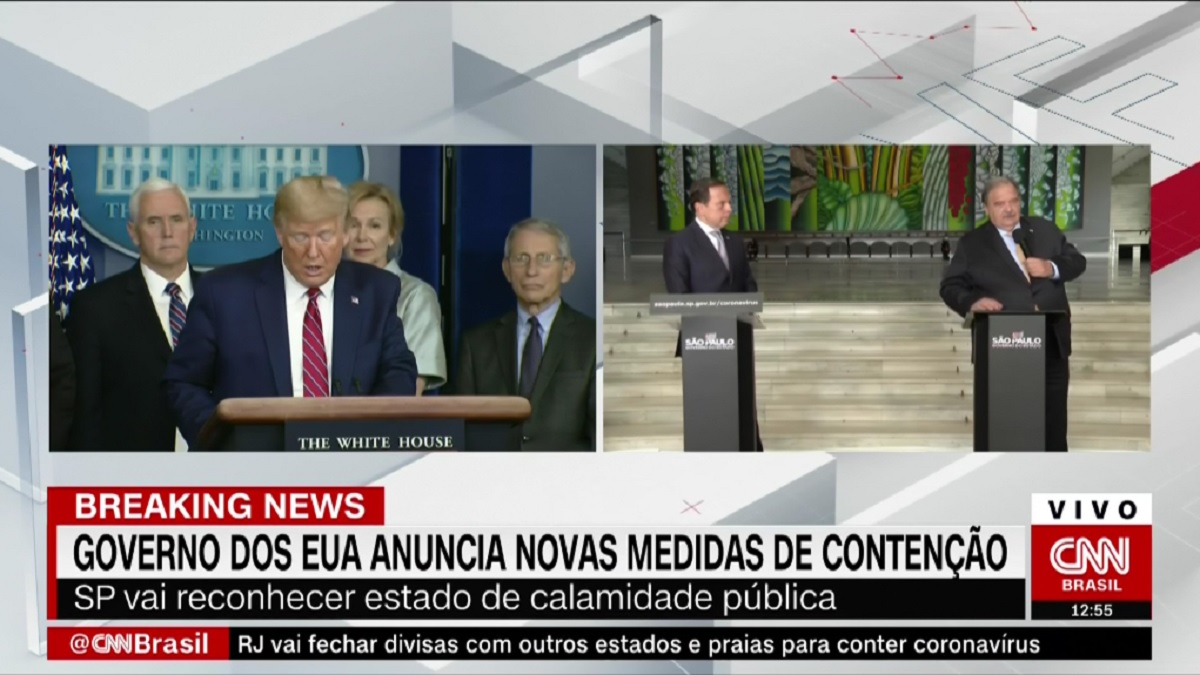 CNN Brasil fica dividida entre Trump e Doria e web fica brava