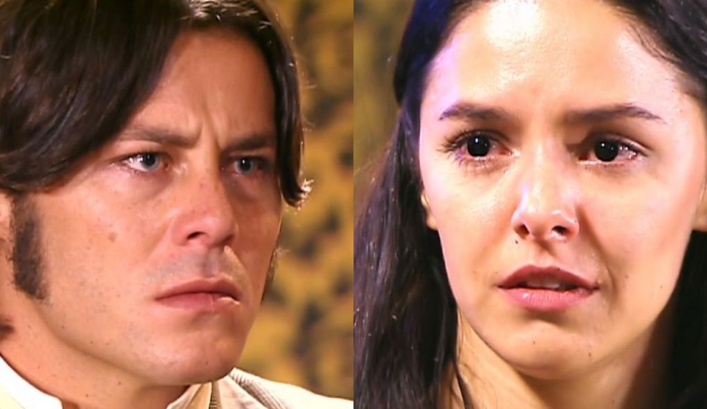 Álvaro (Theo Becker) e Isaura (Bianca Rinaldi) de A Escrava Isaura