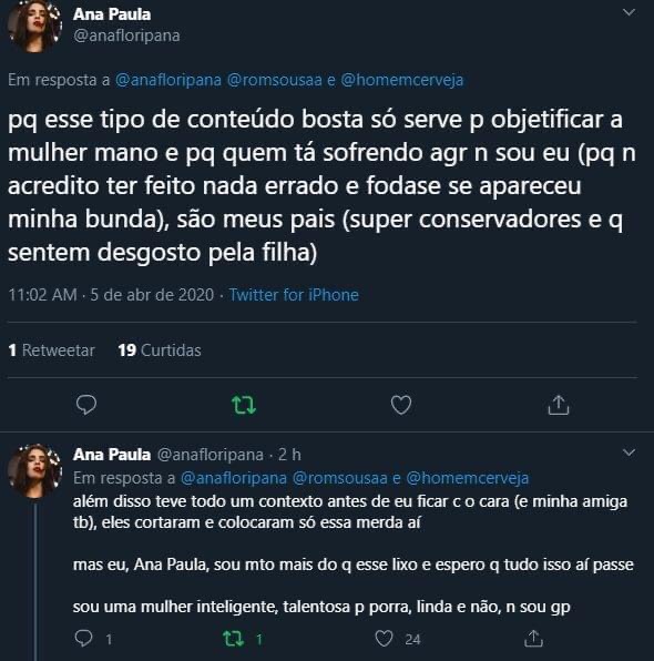 Influencer Ana Paula publica sobre enganos no contrato de Soltos em Floripa