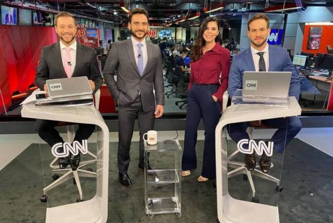 Cassius Zeilmann, Evandro Cini, Renata Agostini e Daniel Adjuto, da CNN Brasil 