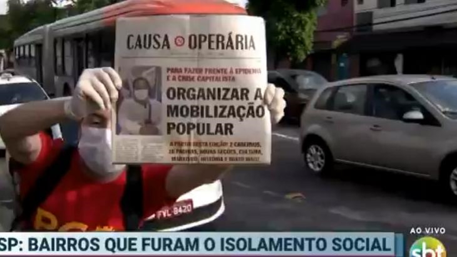 Homem invade link do Primeiro Impacto e grita 'Fora, Bolsonaro'