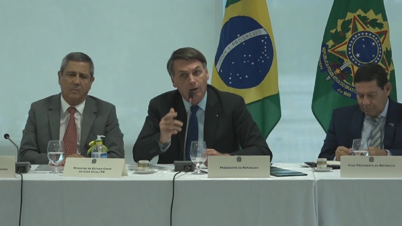 Bolsonaro em vídeo de reunião ministerial divulgado pelo STF