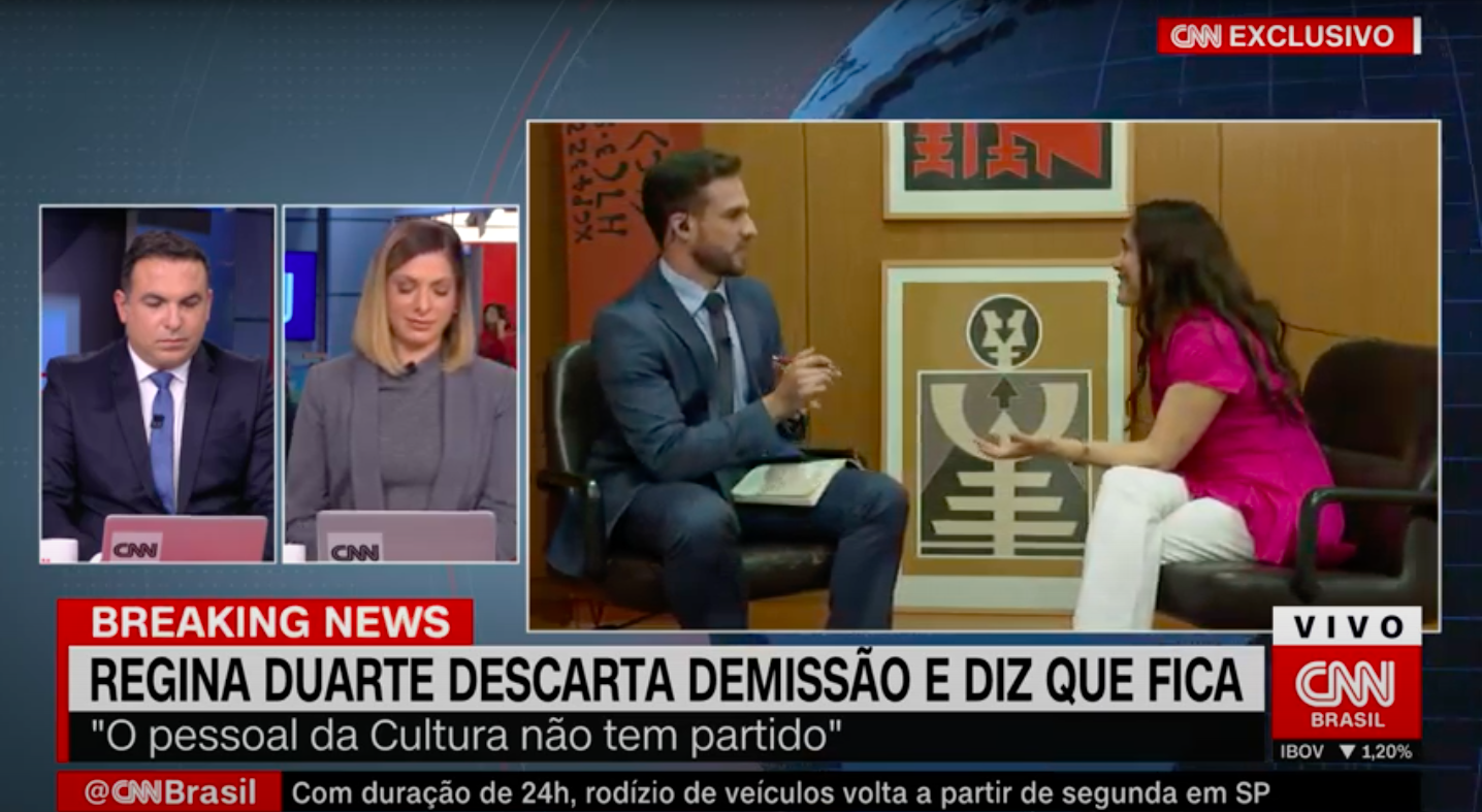 Regina Duarte em entrevista para Daniel Adjuto na CNN Brasil