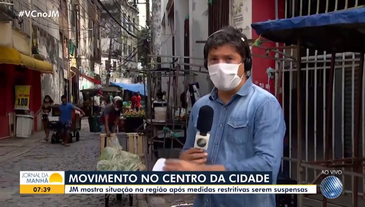 Jony Torres, repórter da TV Bahia, afiliada da Globo