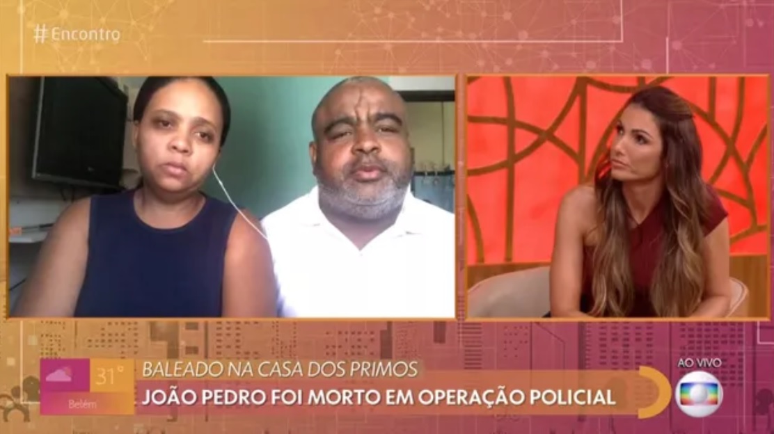 Pais de João Pedro e Patrícia Poeta no Encontro com Fátima Bernardes