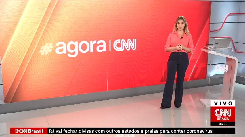 Taís Lopes no comando do Agora CNN