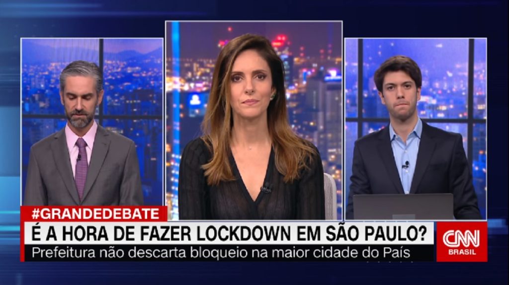 Augusto Botelho, Monalisa Perrone e Caio Coppolla, em O Grande Debate