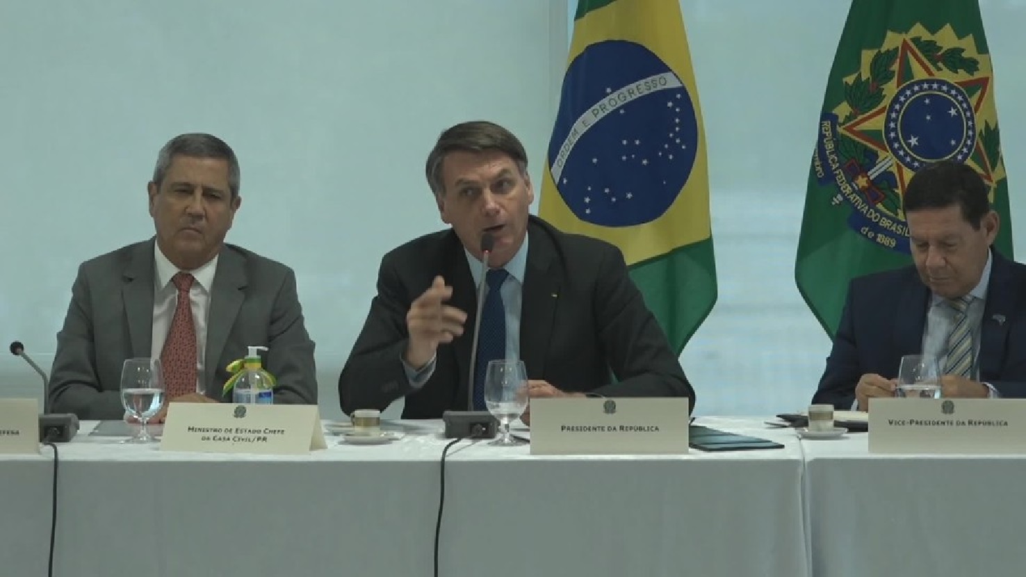 Trecho da reunião ministerial de Jair Bolsonaro (Reprodução / GloboNews)