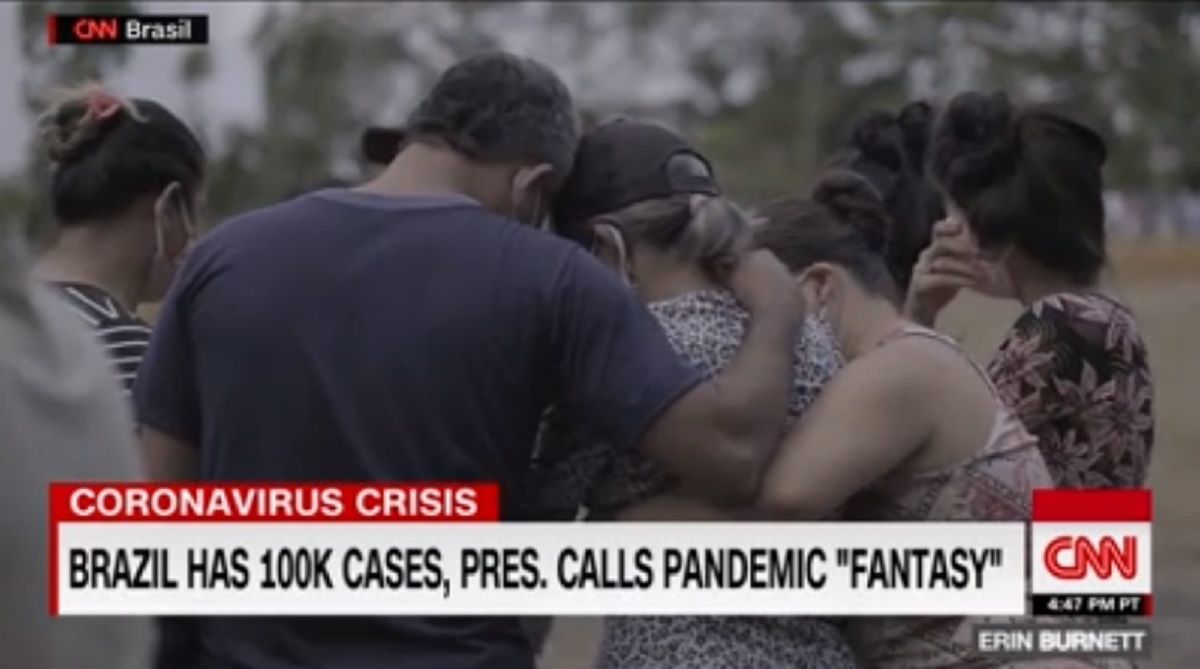 Reportagem da CNN Brasil na televisão americana