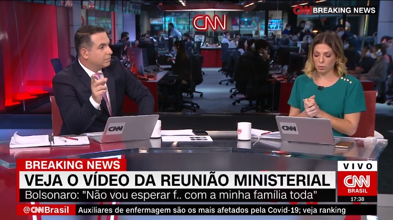 Reinaldo Gottino e Daniela Lima, no CNN 360