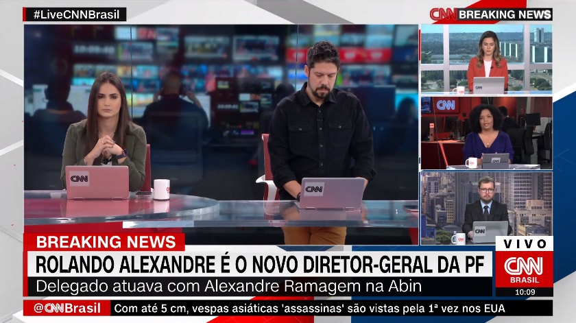 Mari Palma, Phelipe Sinai e analistas, no Live CNN Brasil