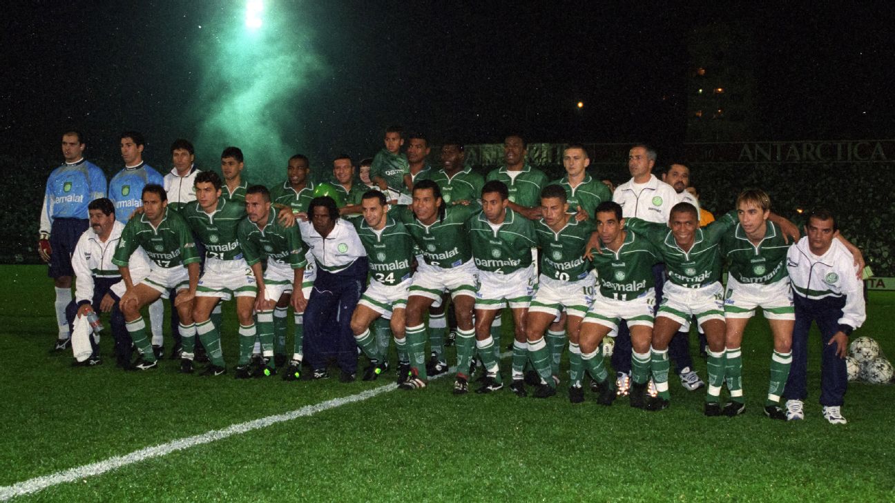 Equipe do Palmeiras durante a Libertadores de 1999 (Divulgação)