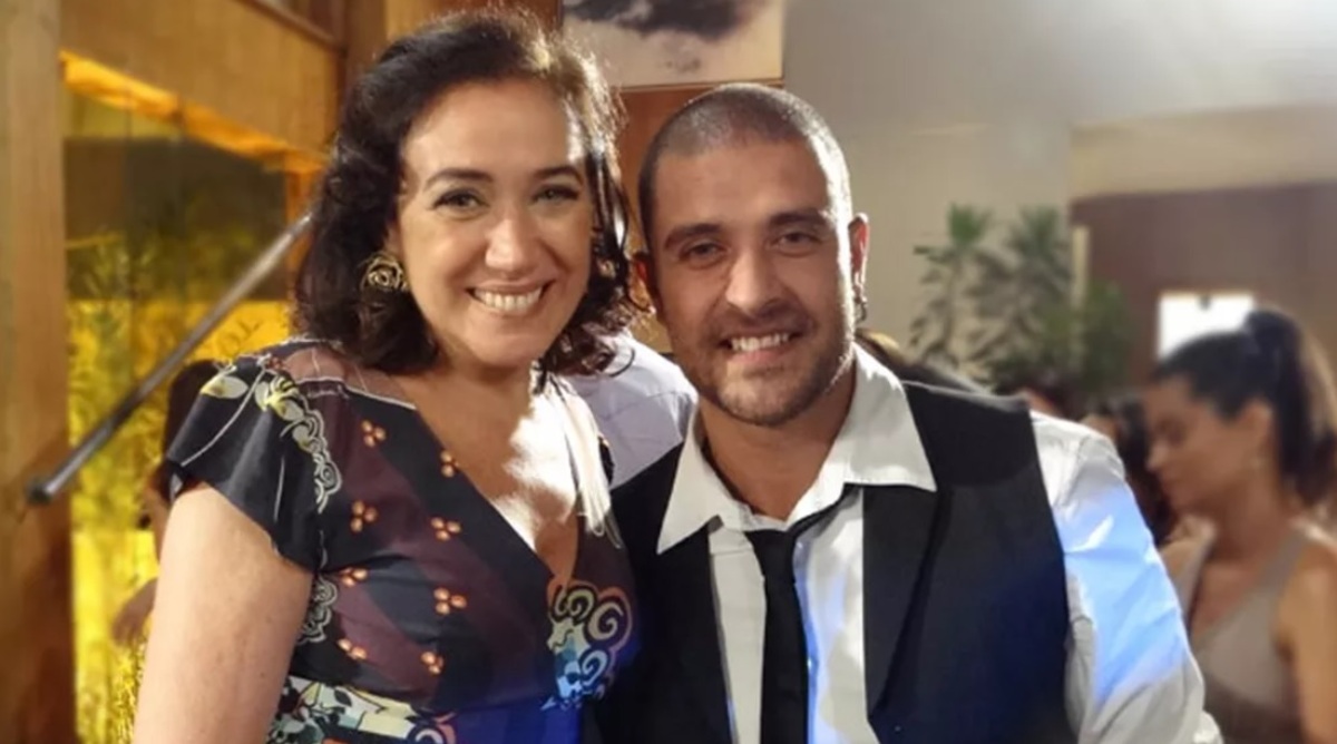 Lilia Cabral e Diogo Nogueira nos bastidores de Fina Estampa