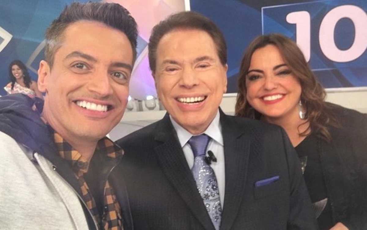 Leo Dias, Silvio Santos e Fabíola Reipert (Reprodução: Instagram)