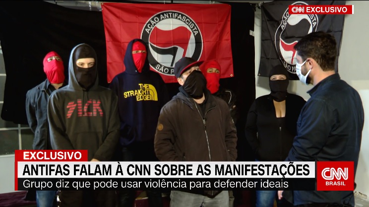CNN Brasil entrevista Antifas